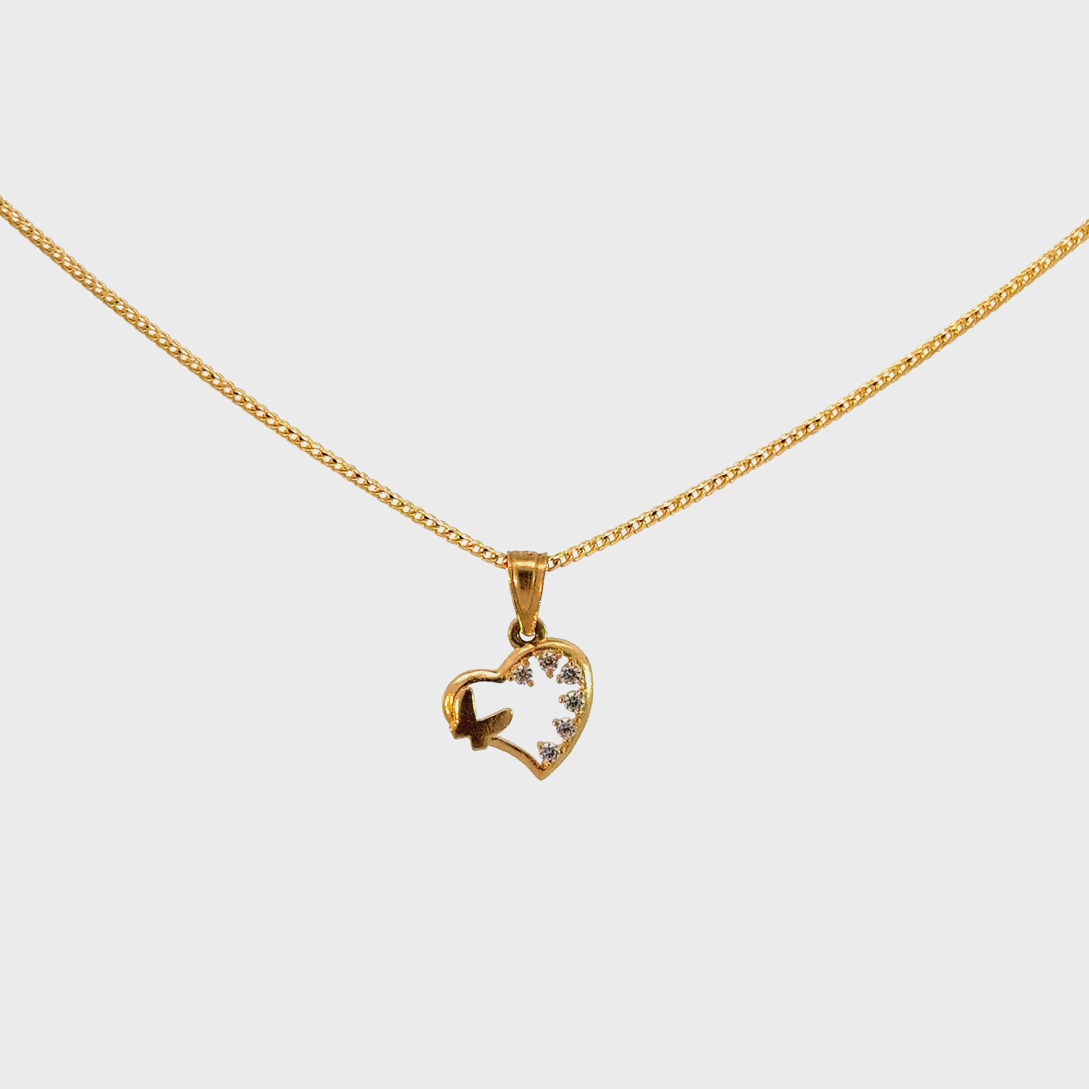 14k Gold Set - 1mm Solid Franco Chain + Pendant