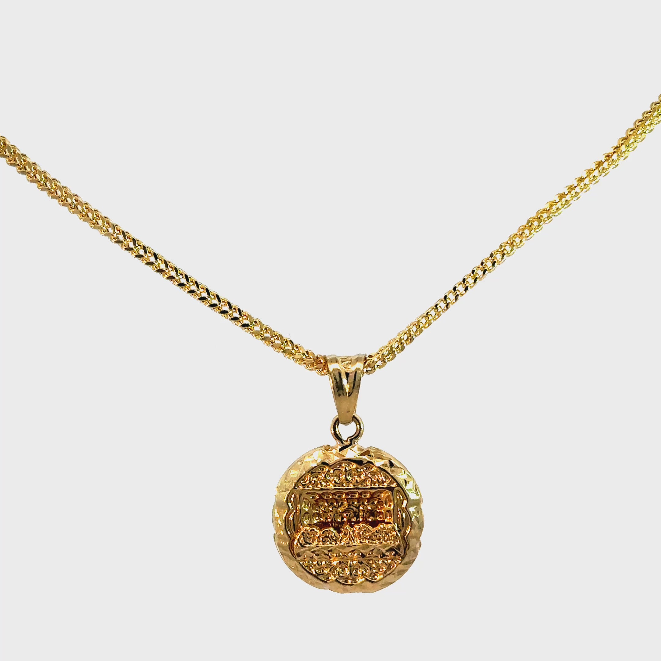 10k Gold Set - 1.7mm Franco Chain + Pendant