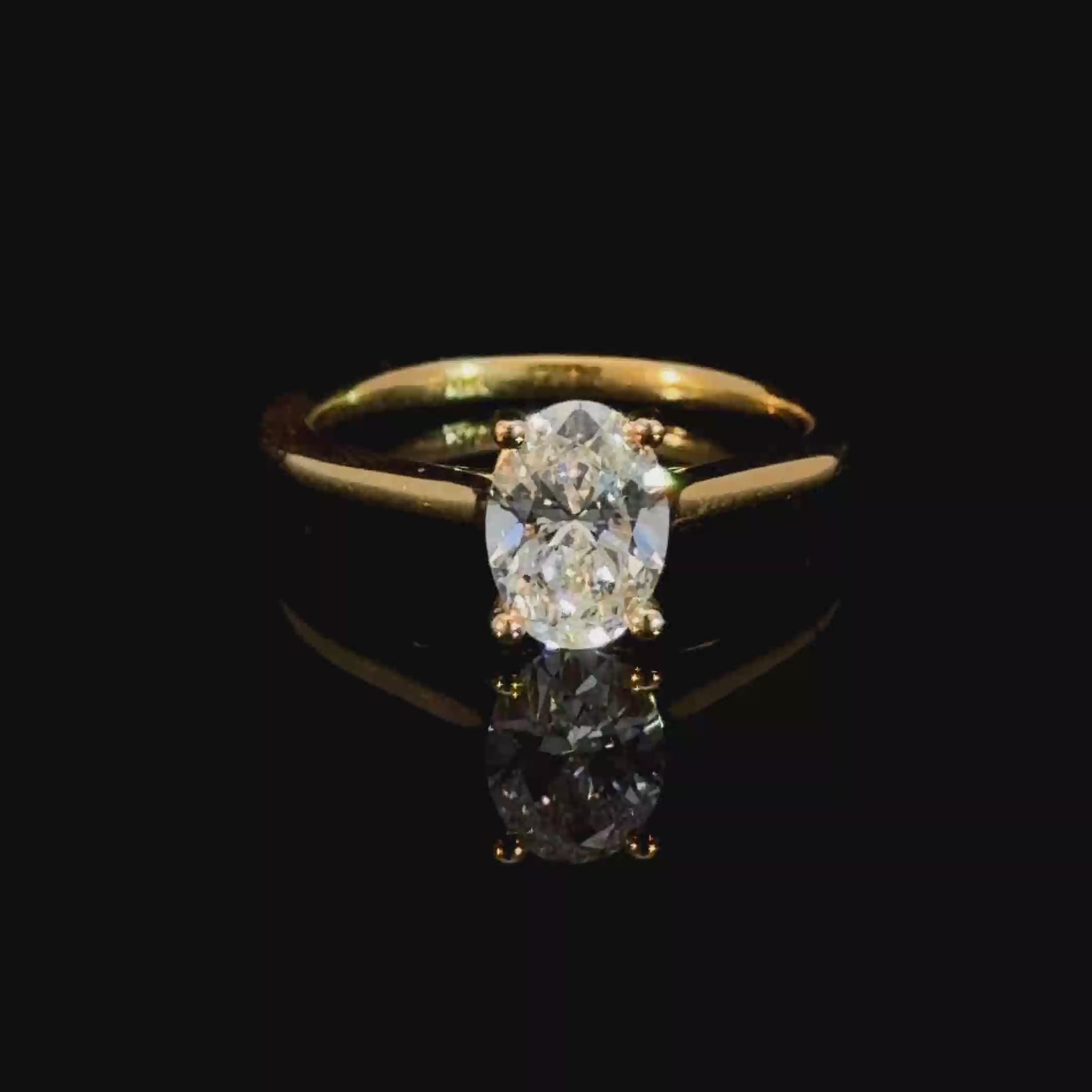 Oval Cut Lab Grown Diamond Engagement Ring