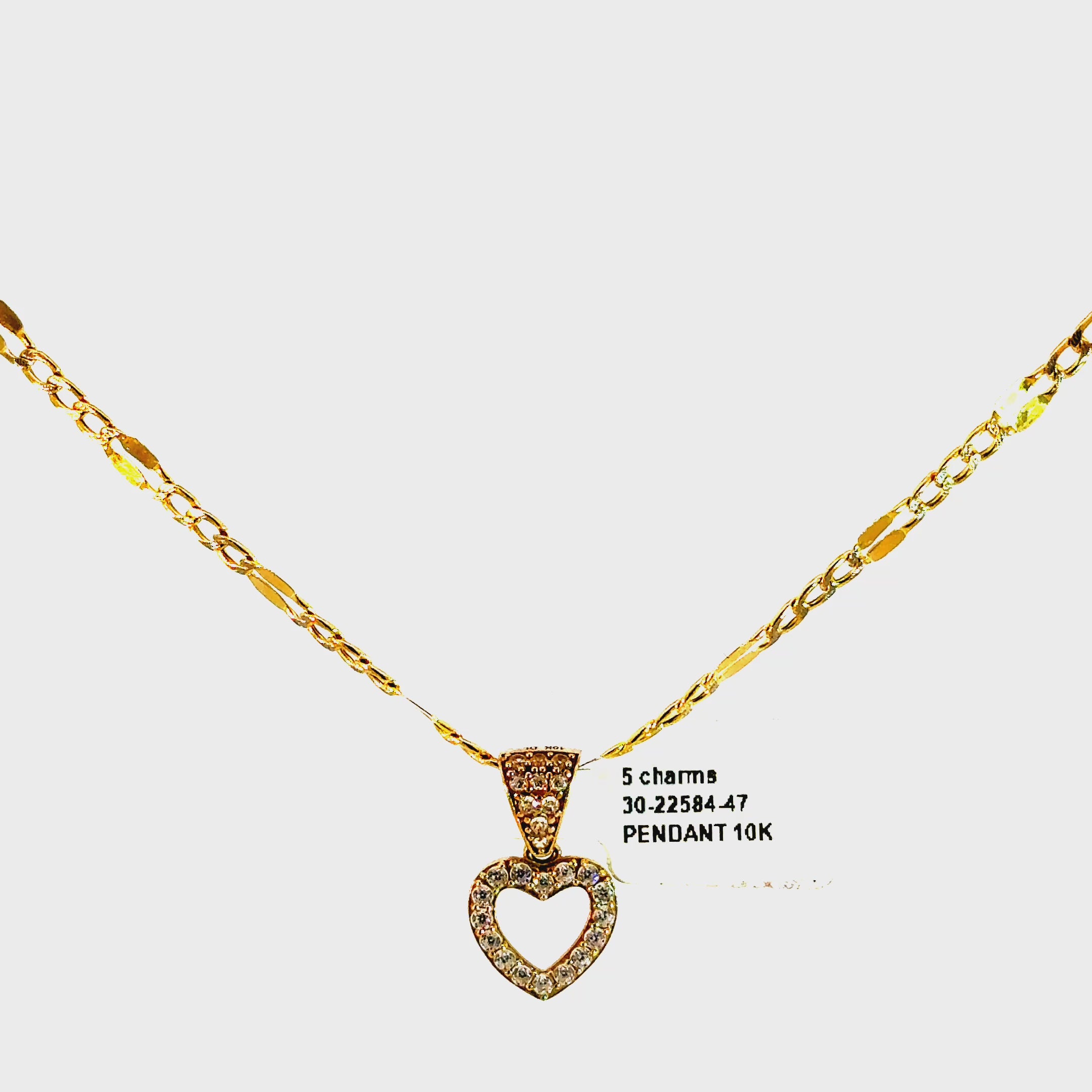 10k Gold Set - 3mm Fancy Chain + Pendant