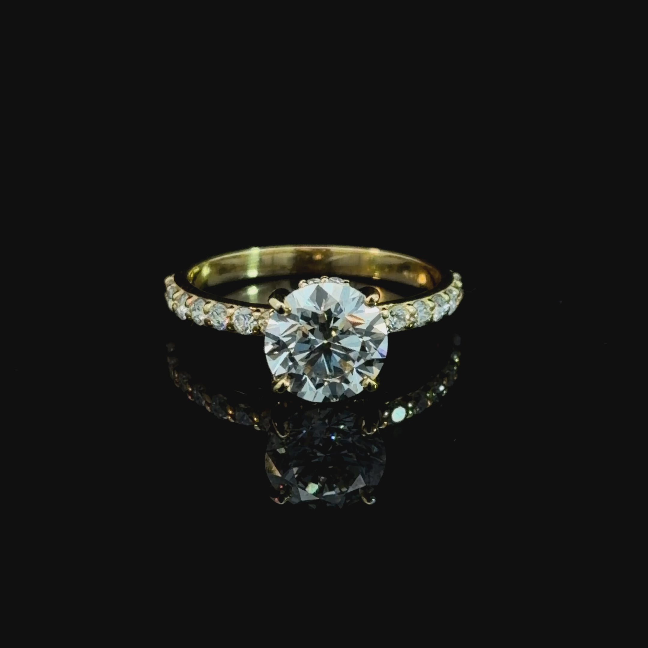 2.03ct Round Brilliant Lab Grown Diamond Ring | E/VS2 | Ideal Cut | IGI Certified