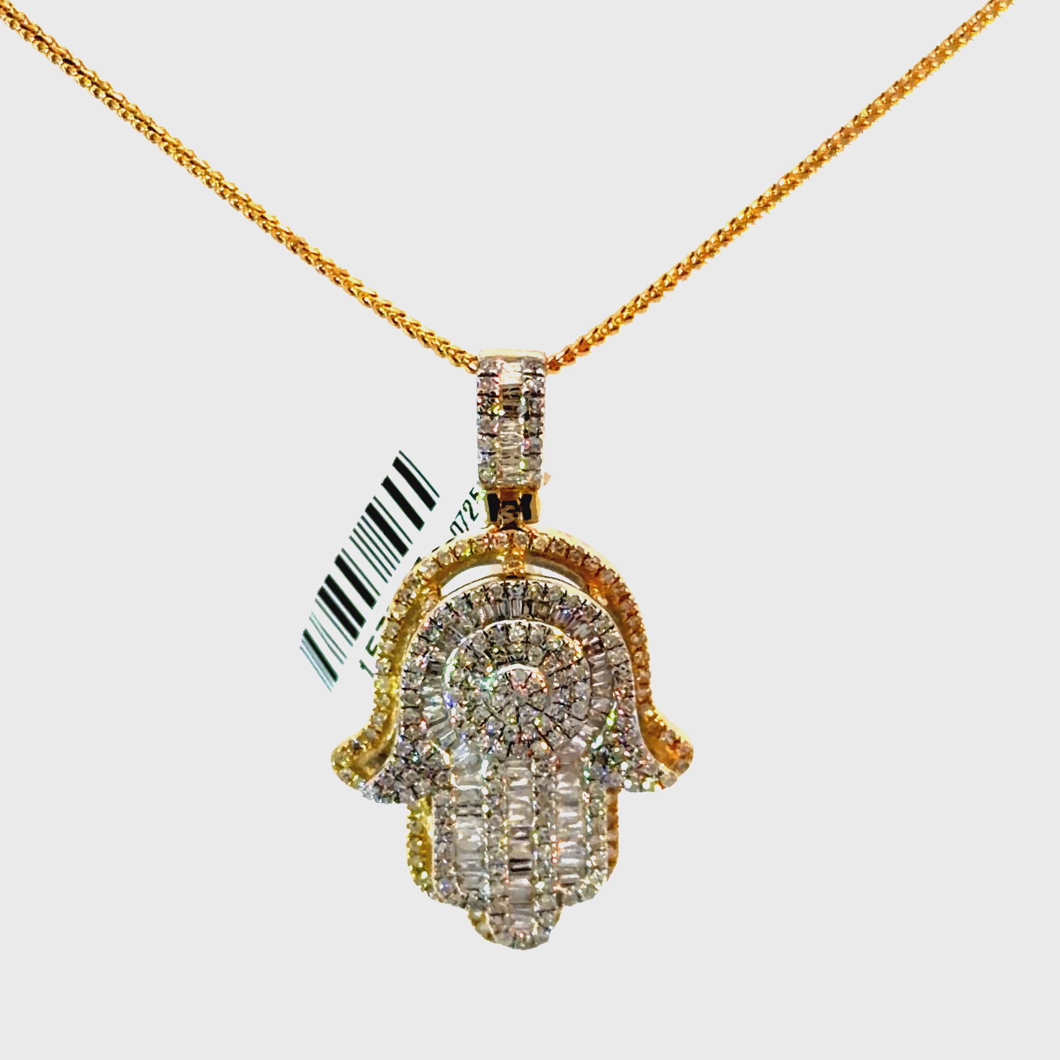 10k Gold & Diamonds - Hamsa Pendant ONLY