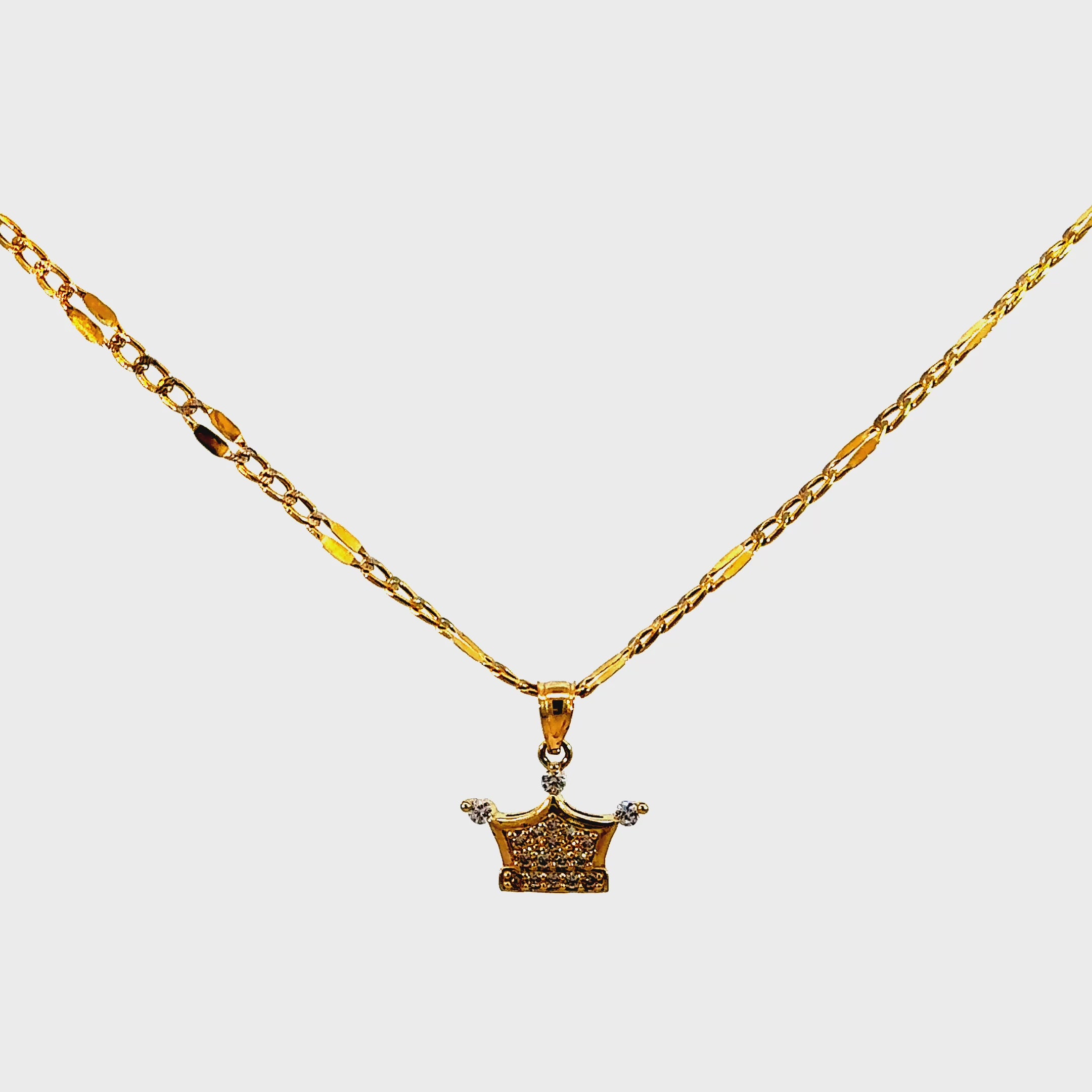 10k Gold Set - 3mm Fancy Chain + Pendant