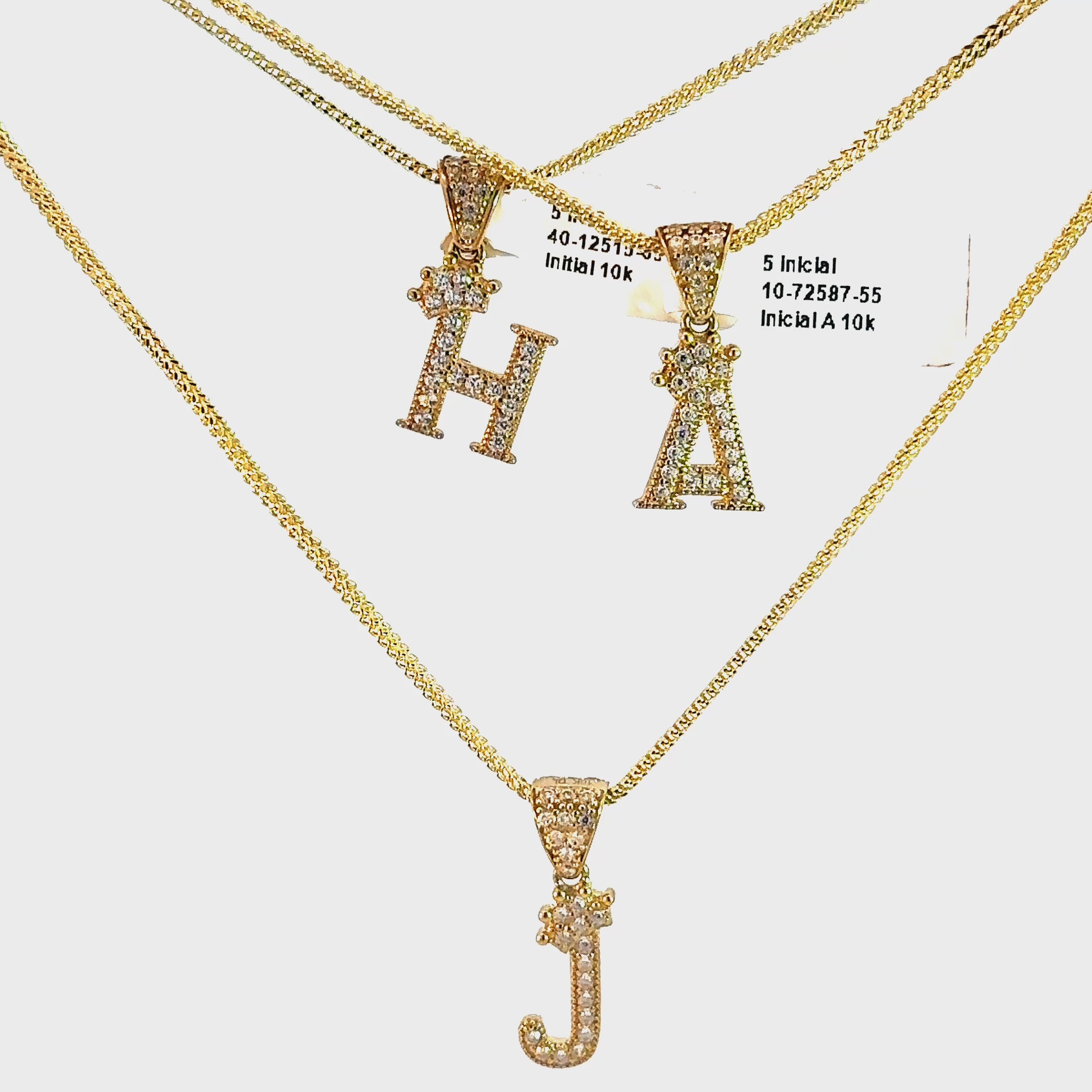 10k Gold Set - 1.5mm Franco Chain + Initial