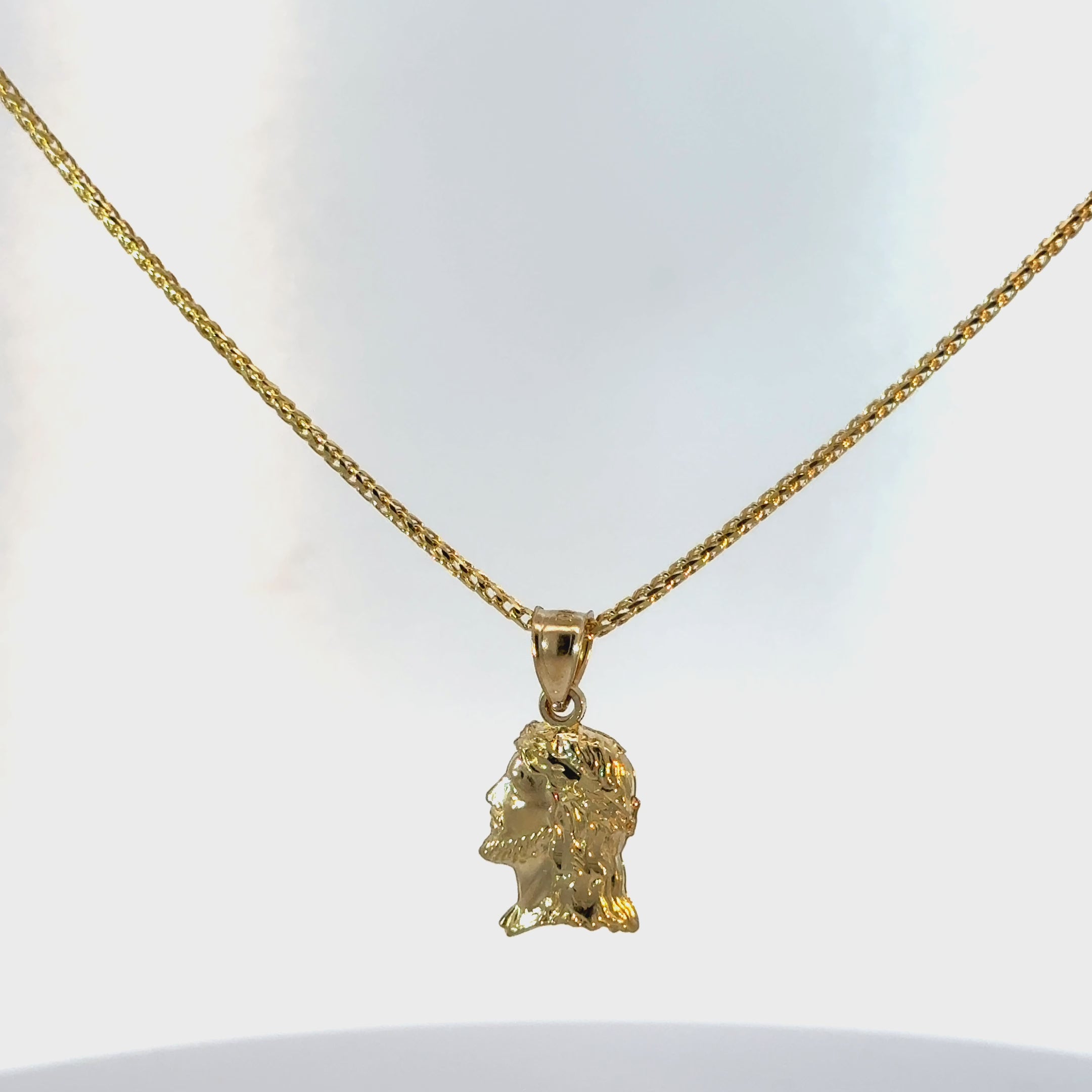 10k Gold Set -  1.3mm Solid Franco Chain + Pendant