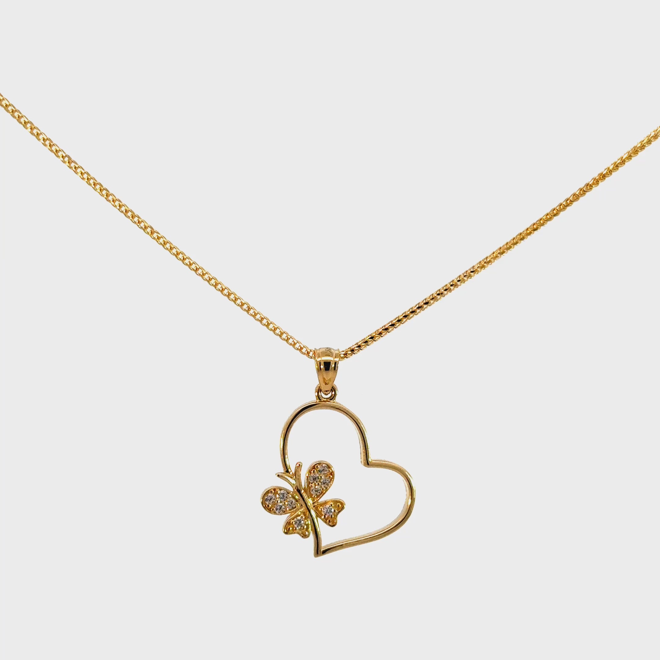 14k Gold Set - 1mm Solid Franco Chain + Pendant