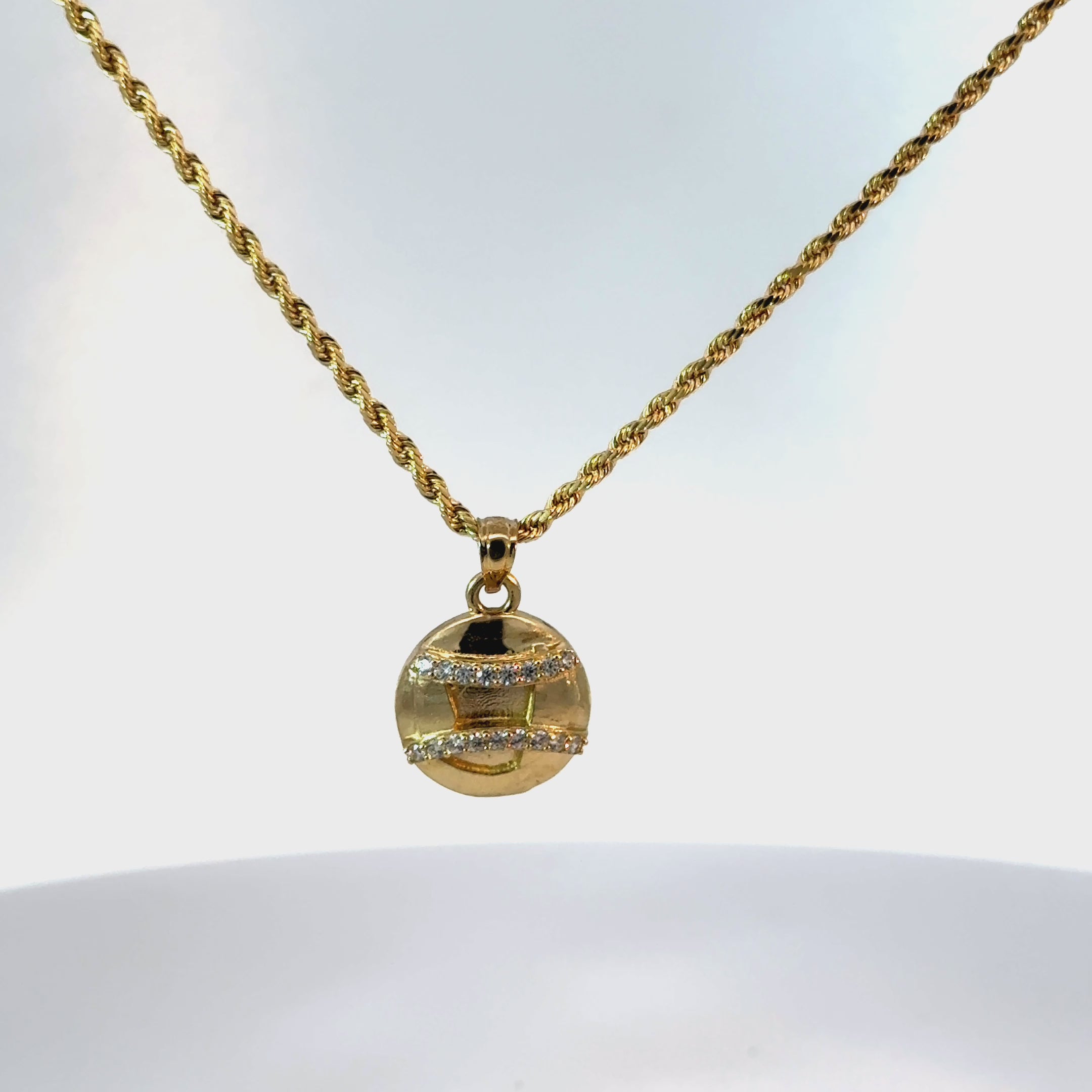 10k Gold Set -  Rope Chain 1.1mm + Pendant