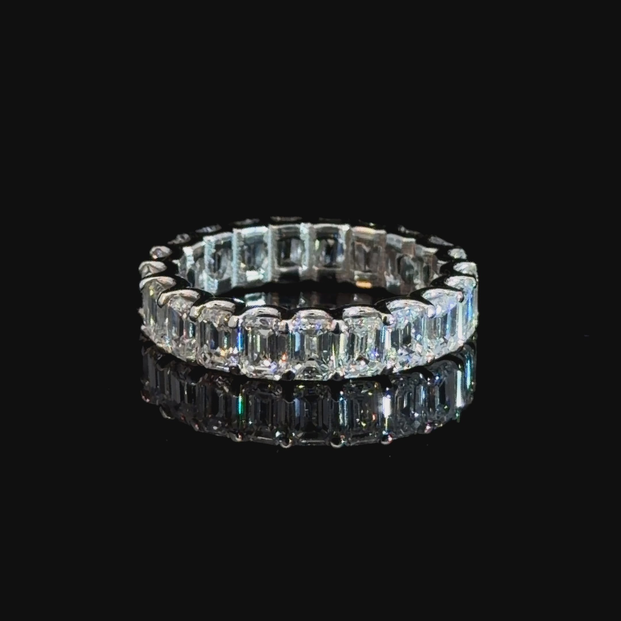 5ct Lab Diamond Emerald Cut Eternity Band