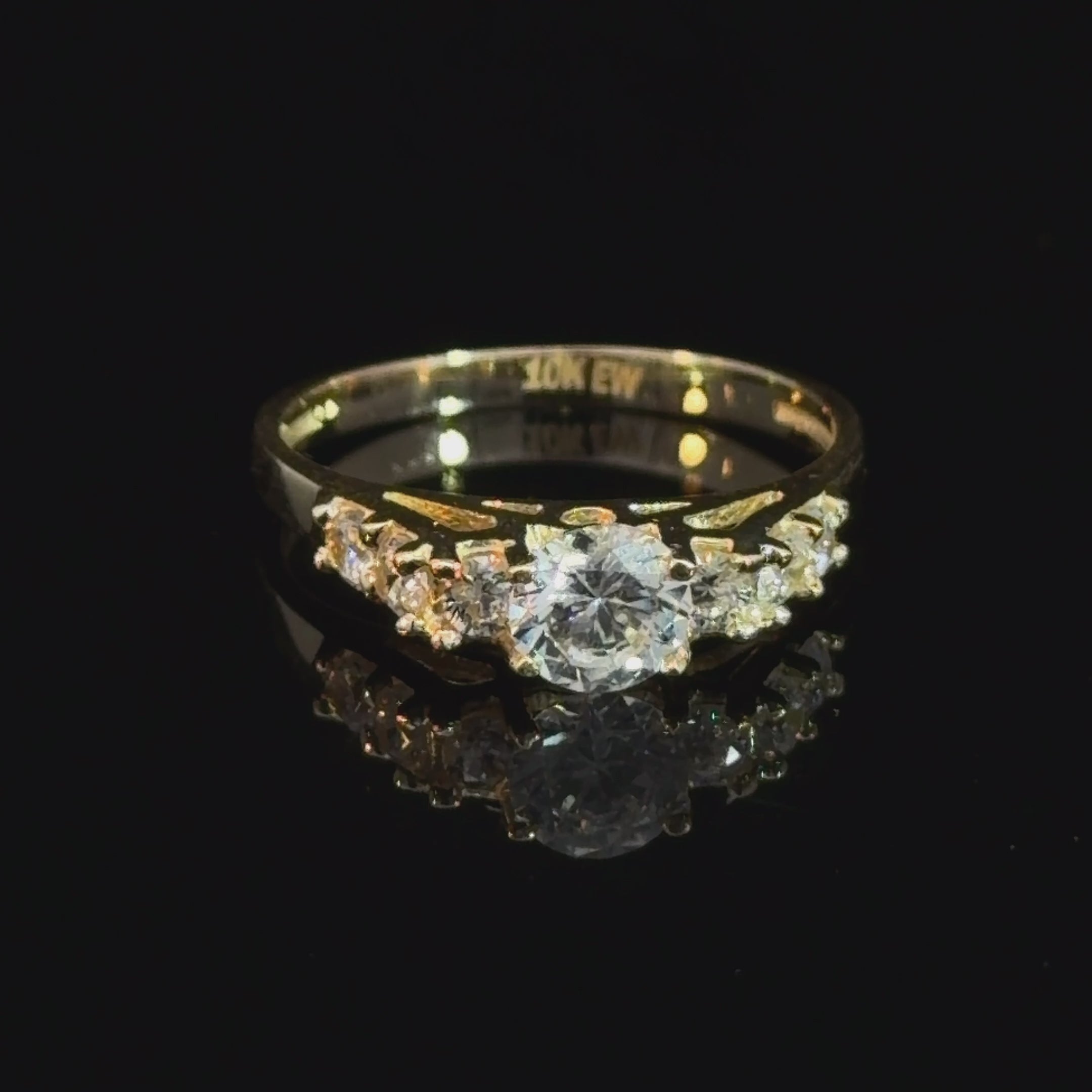 10k Gold - CZ Engagement Ring / StyleB