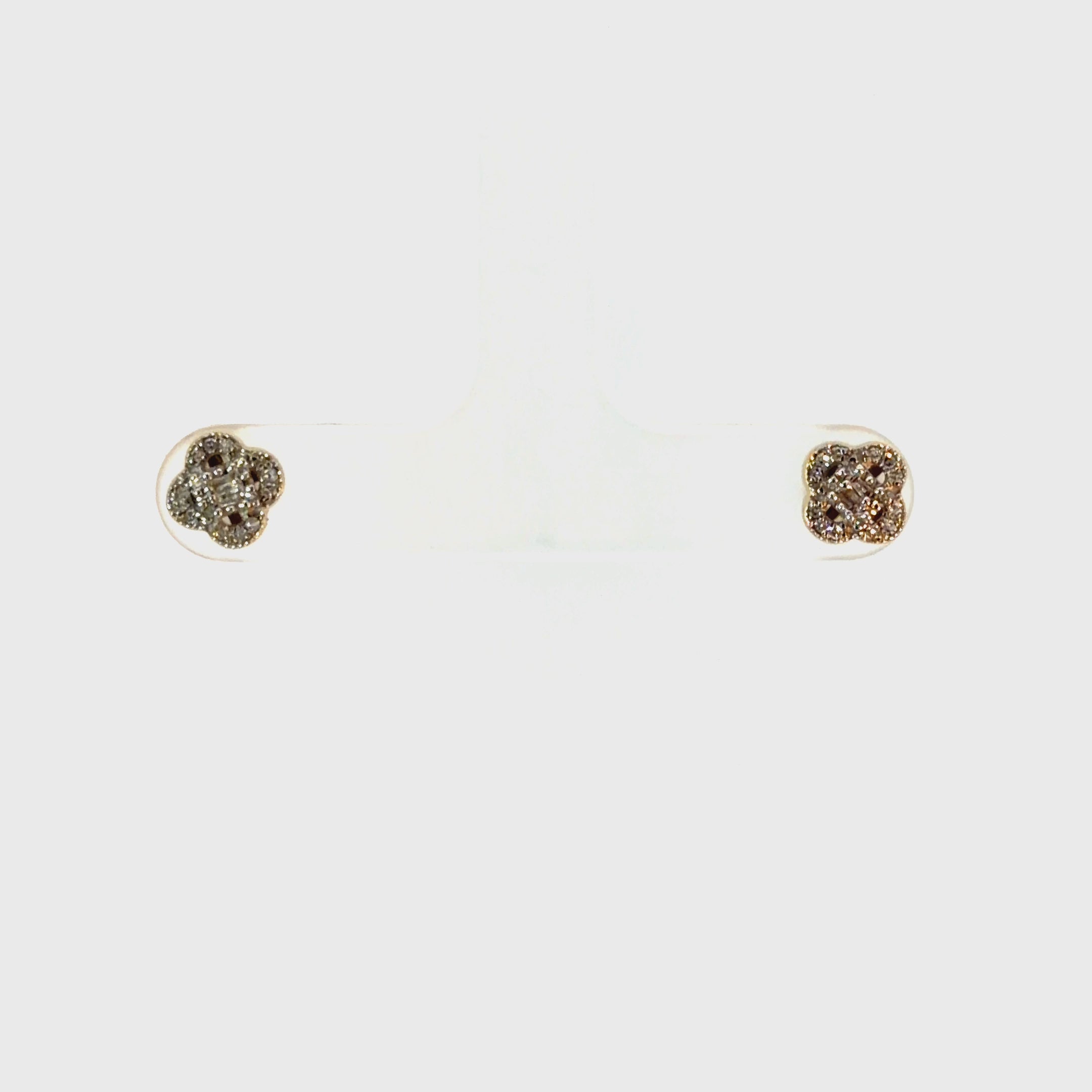 10k Yellow Gold & Diamond Studs