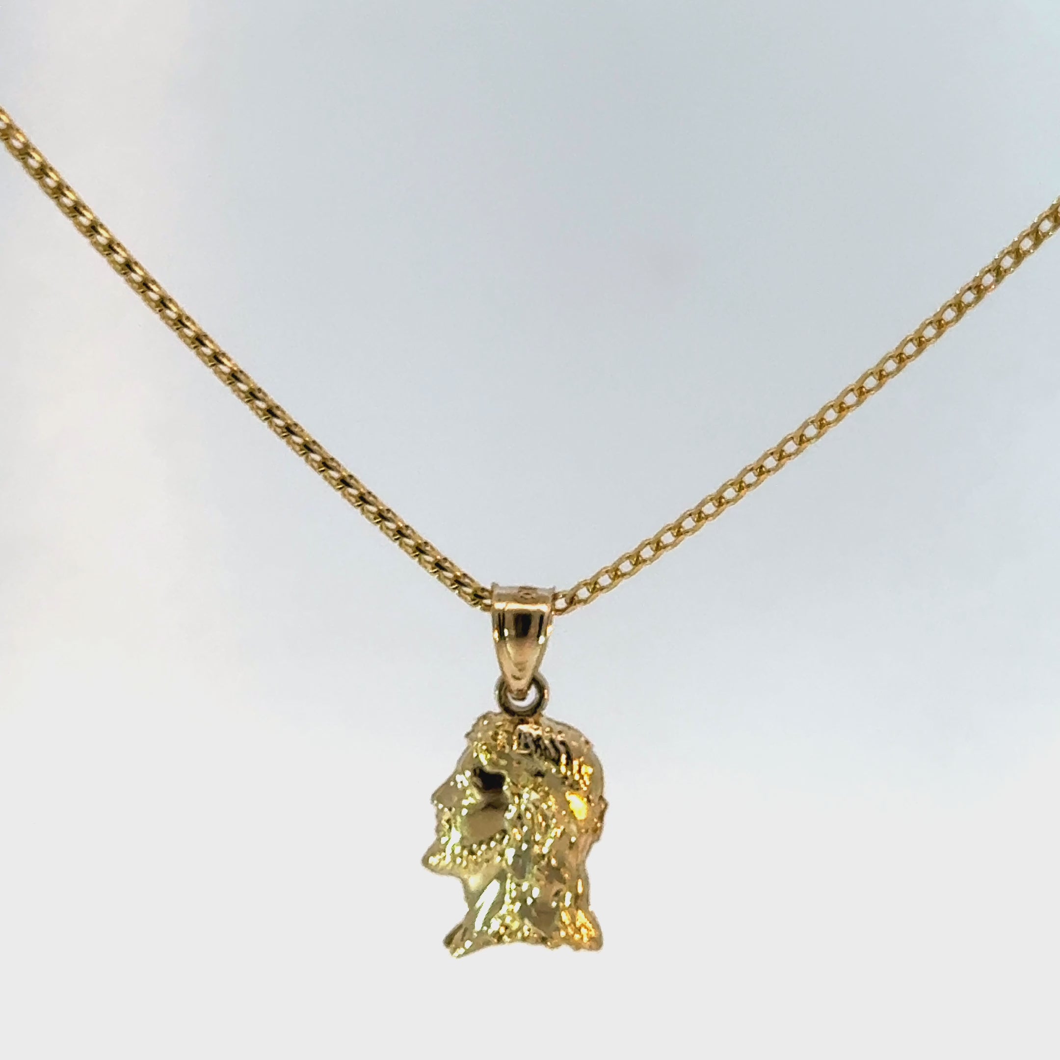 10k Gold Set - 1.3mm  Solid Franco Chain + Pendant