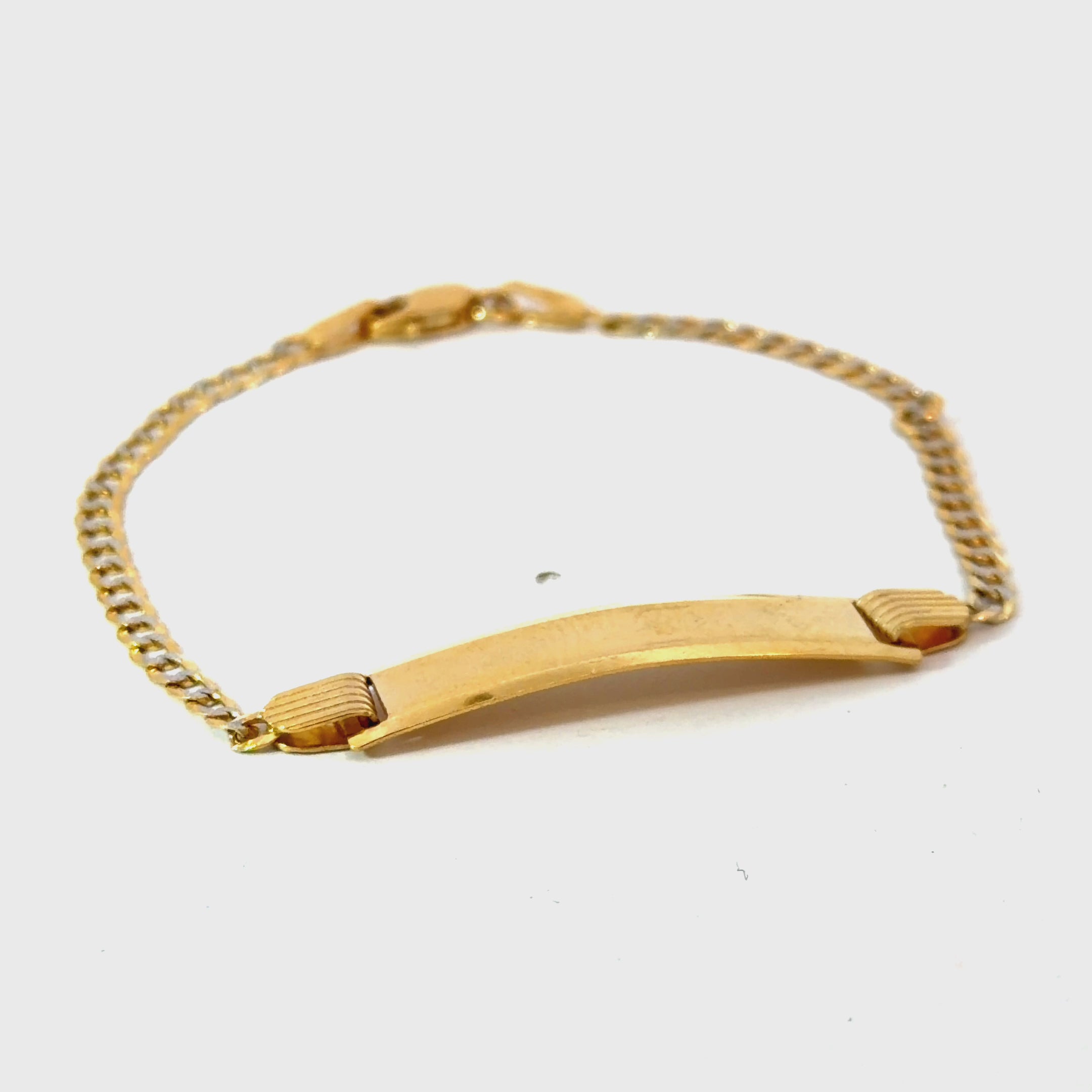 10k Gold - 2.5mm 2-Tone Flat Cuban Valentino