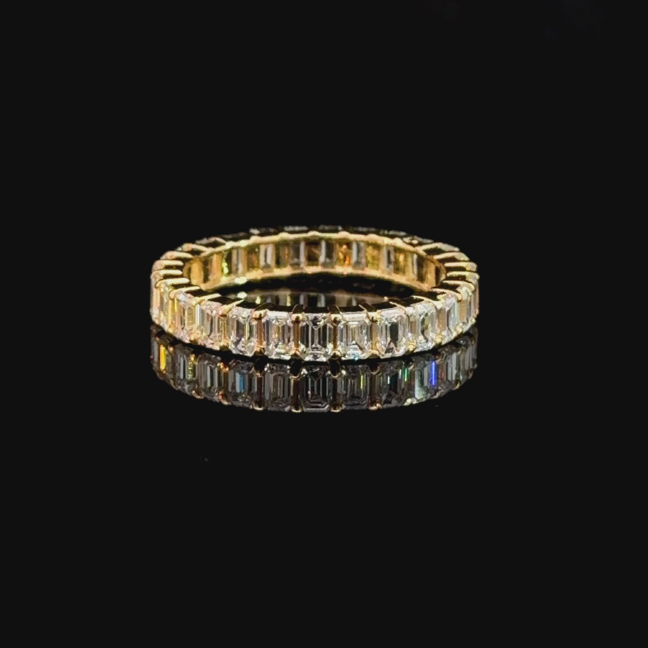 2.75ct Lab Diamond Emerald Cut Eternity Band