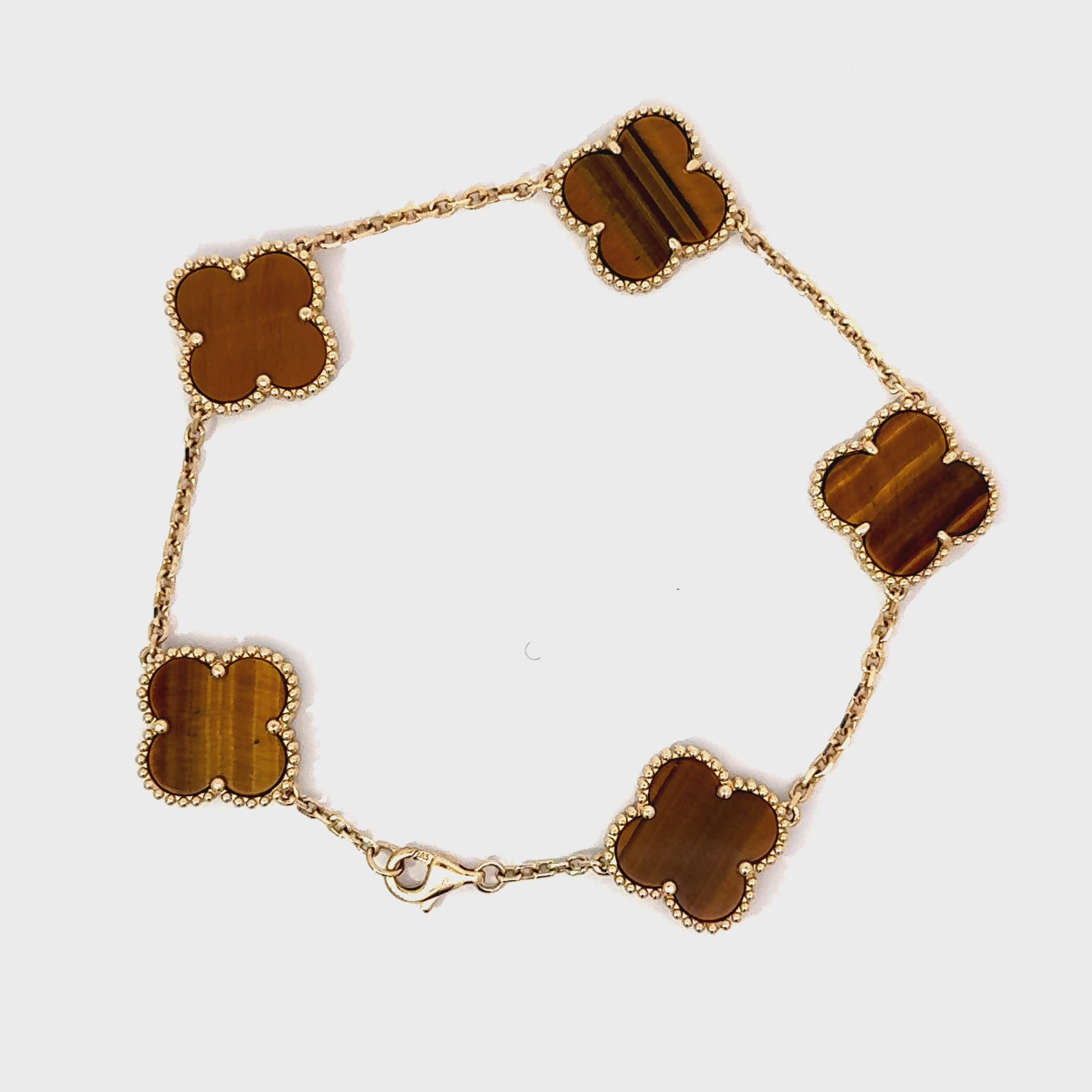 14k Gold - Brown Clover