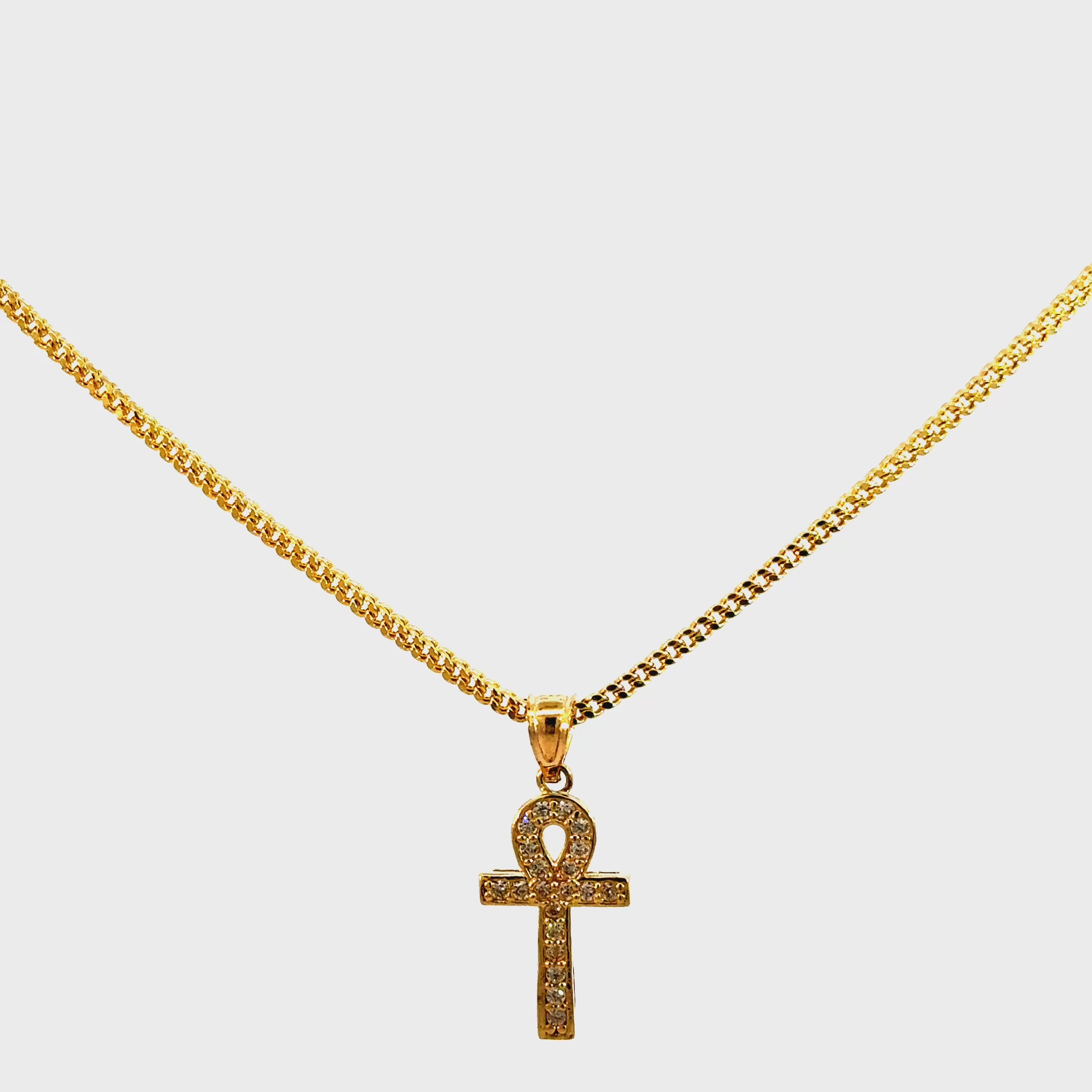 10k Gold Set - 1.7mm Franco Chain + Pendant