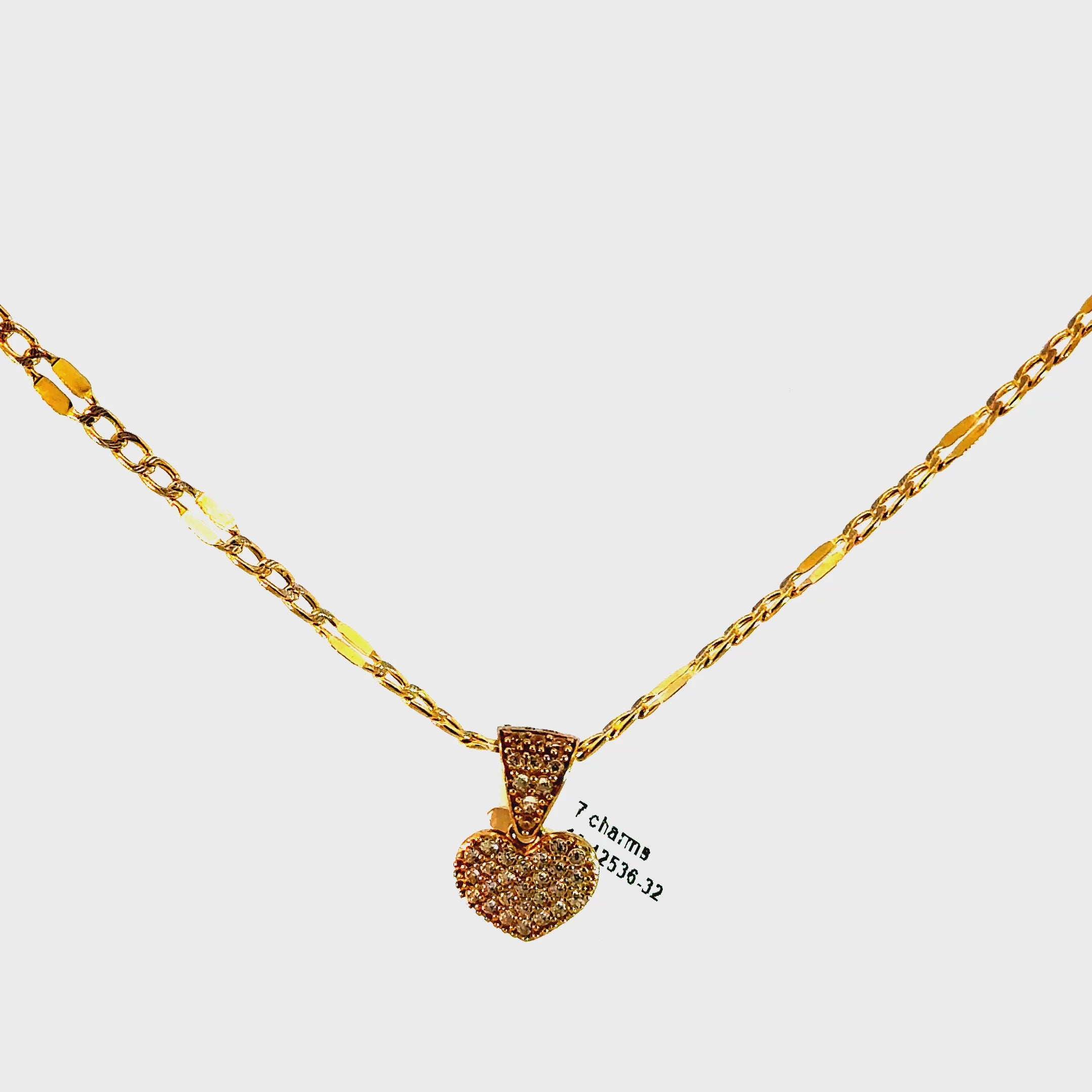 10k Gold Set - 3mm Fancy Chain + Pendant