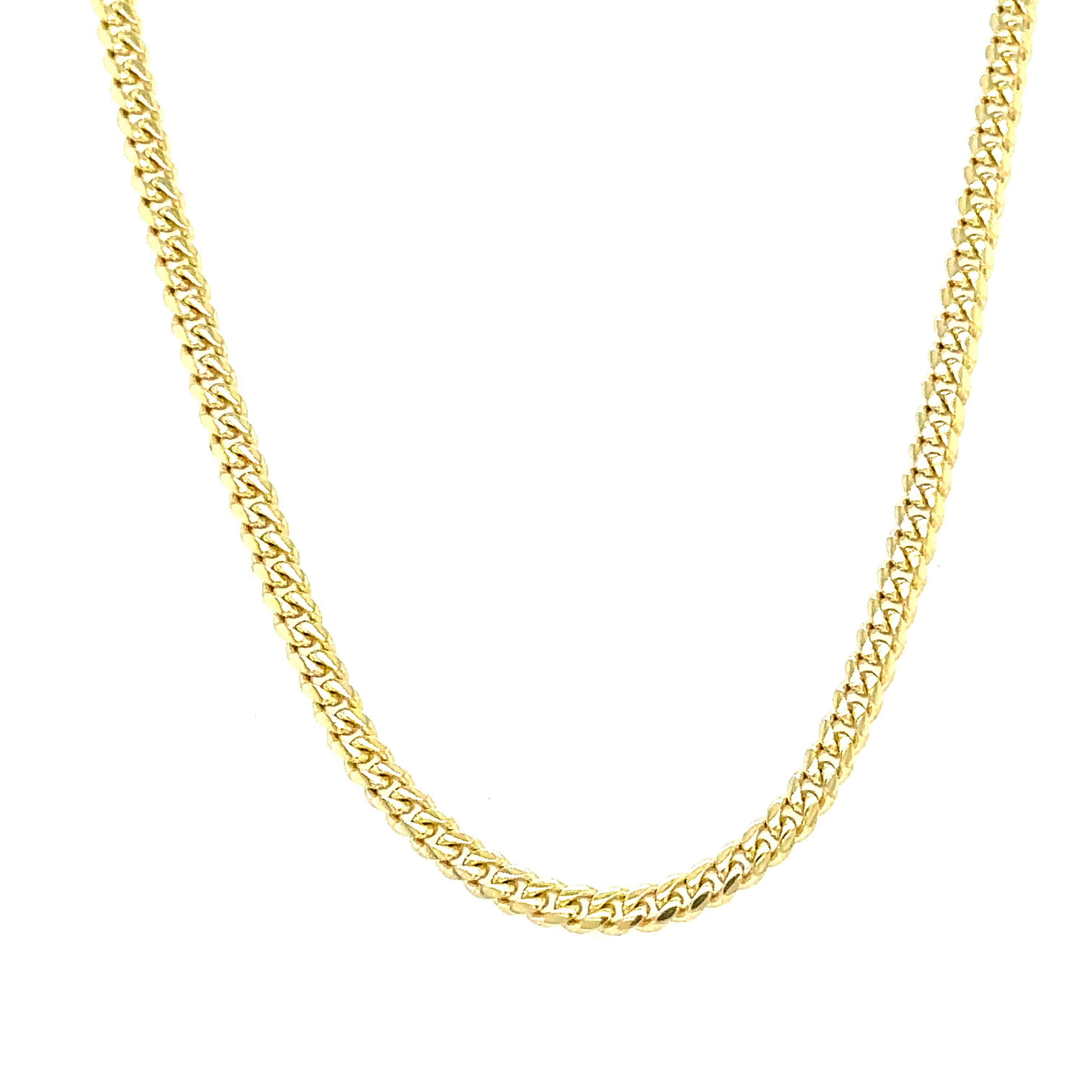 10k Solid Gold - 2.6mm Solid Cuban Chain