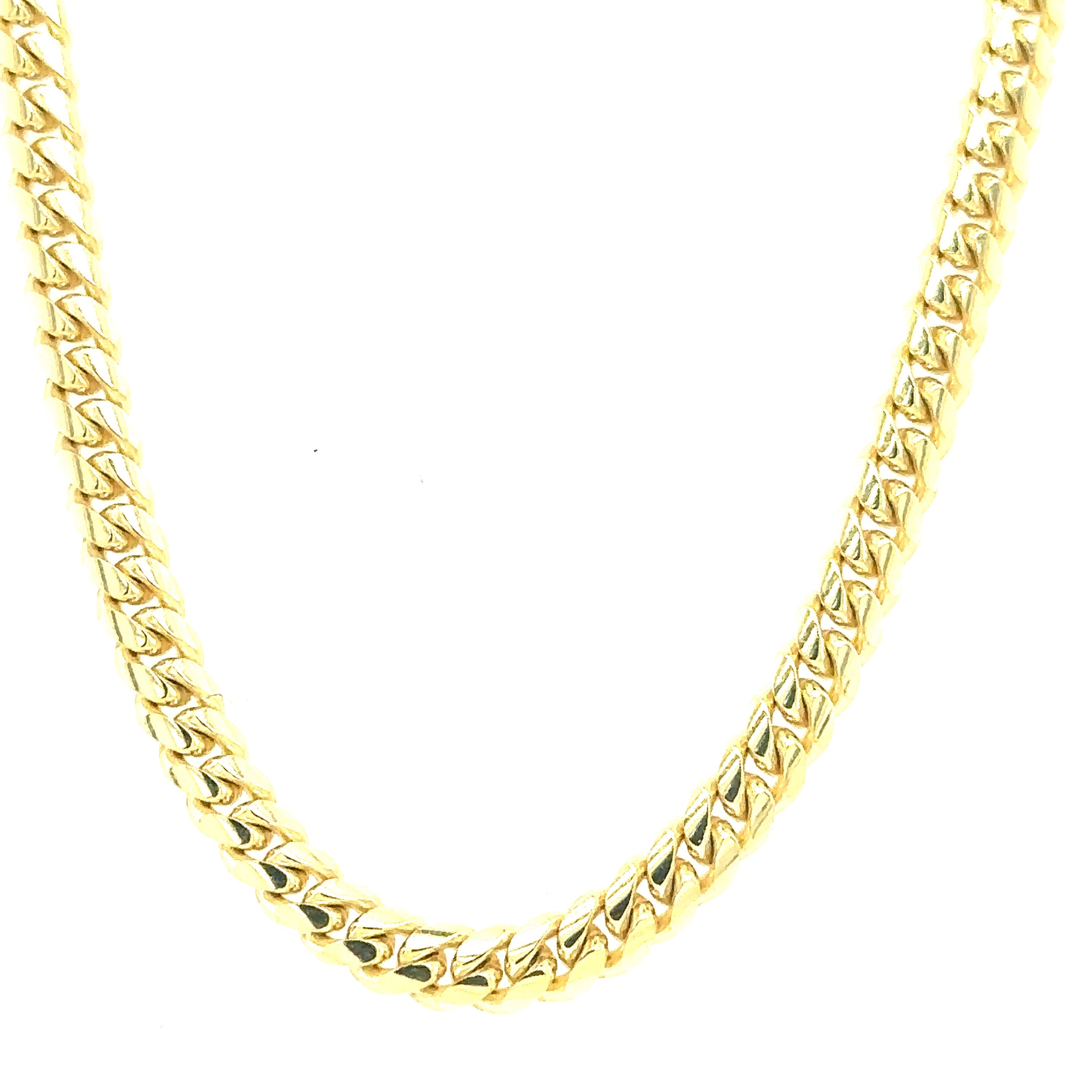 10k Solid Set - Cuban Chain + Bracelet  4mm