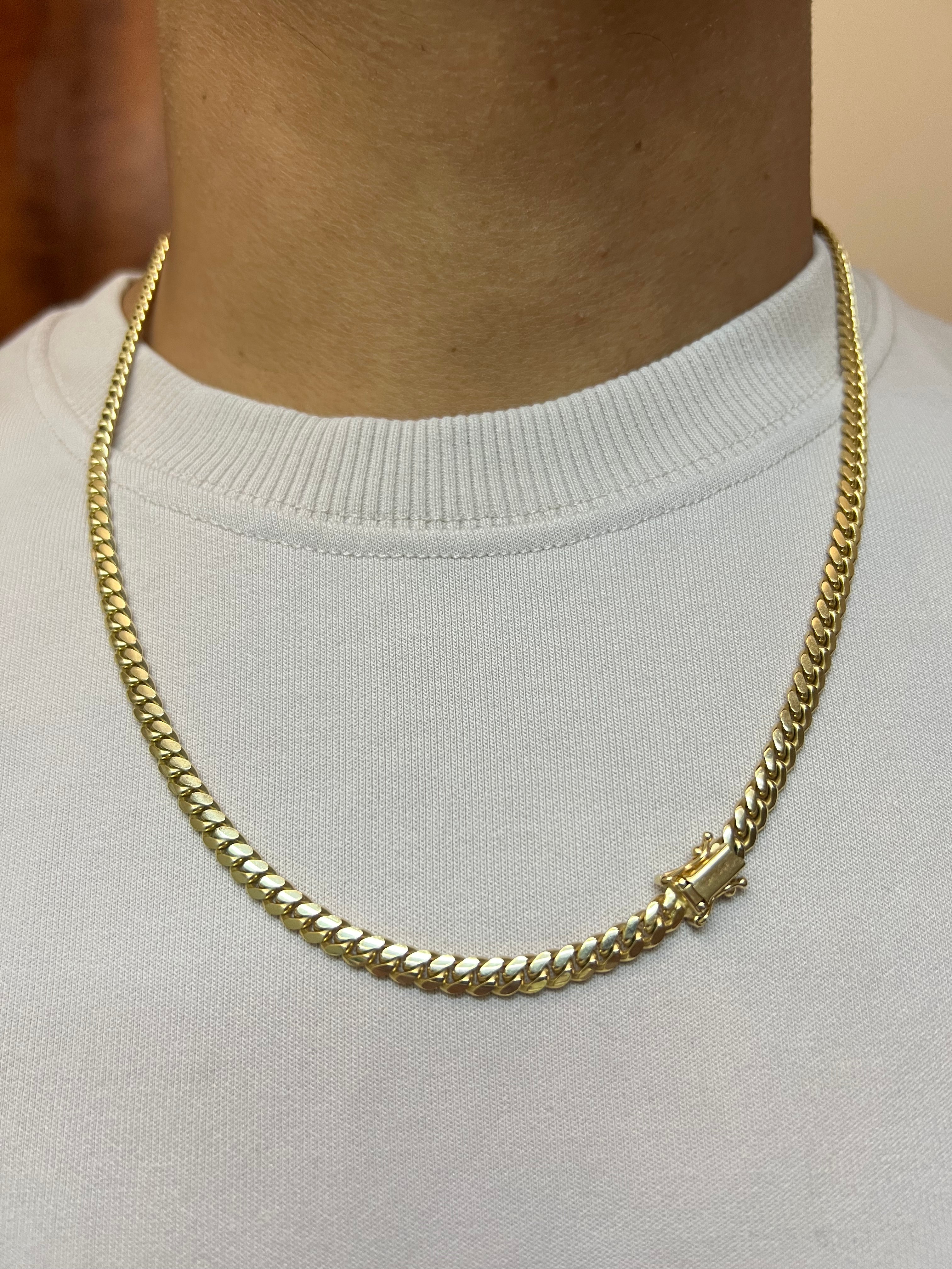 10k Solid Gold- 5mm Solid Cuban Chain