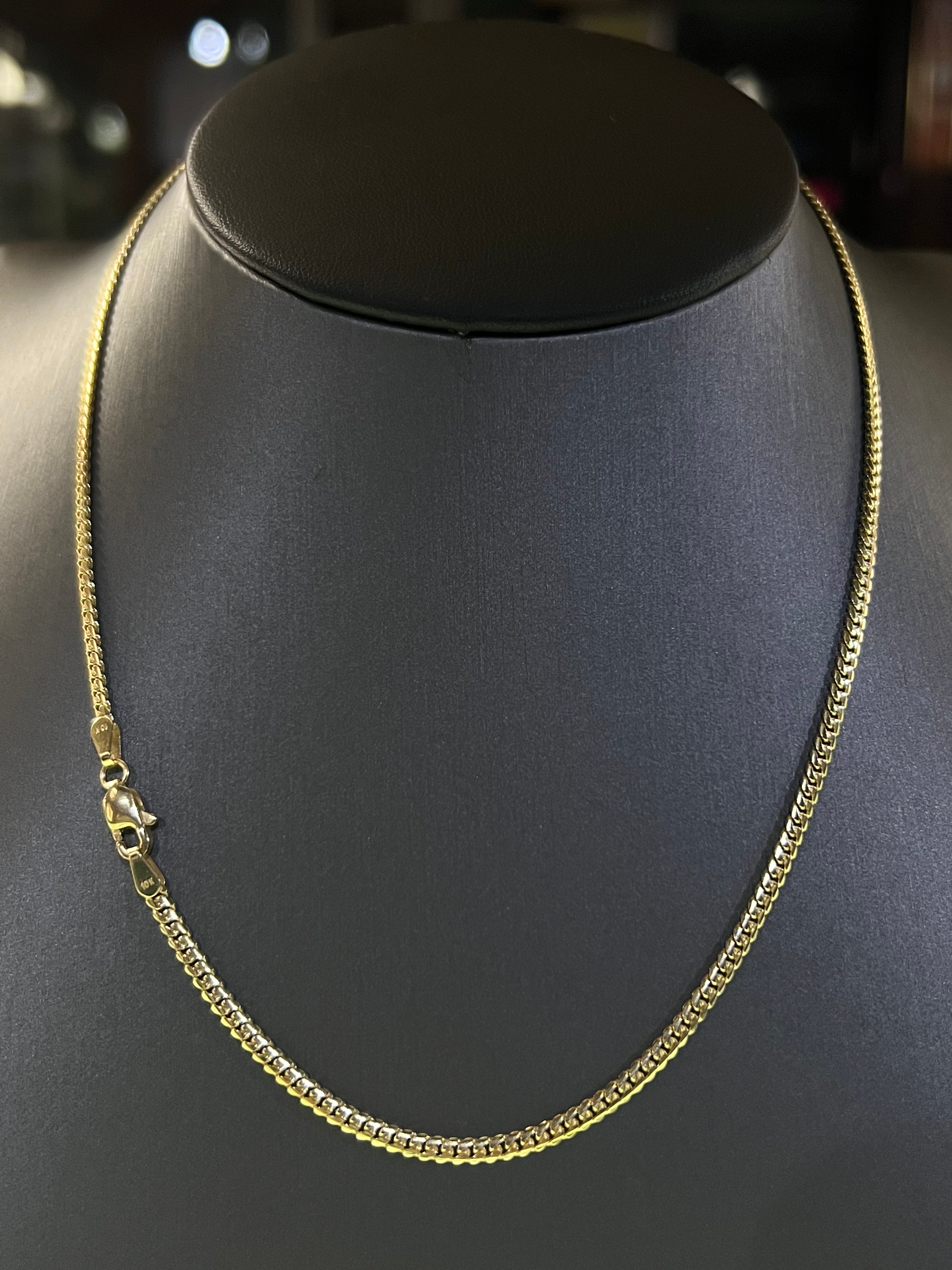 10k Solid Gold - 2.6mm Solid Cuban Chain