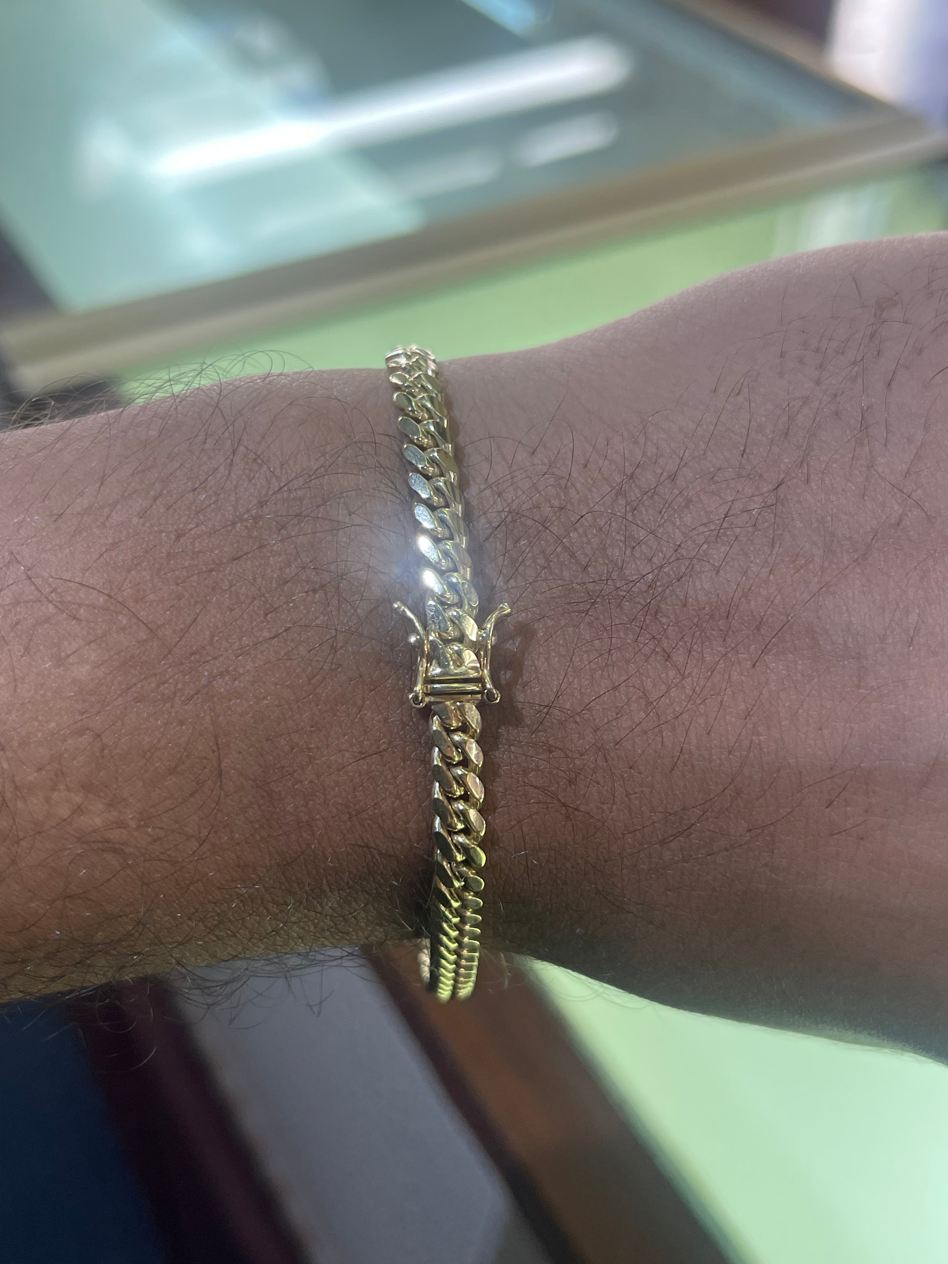 10k Solid Gold - 5mm Solid Cuban Bracelet