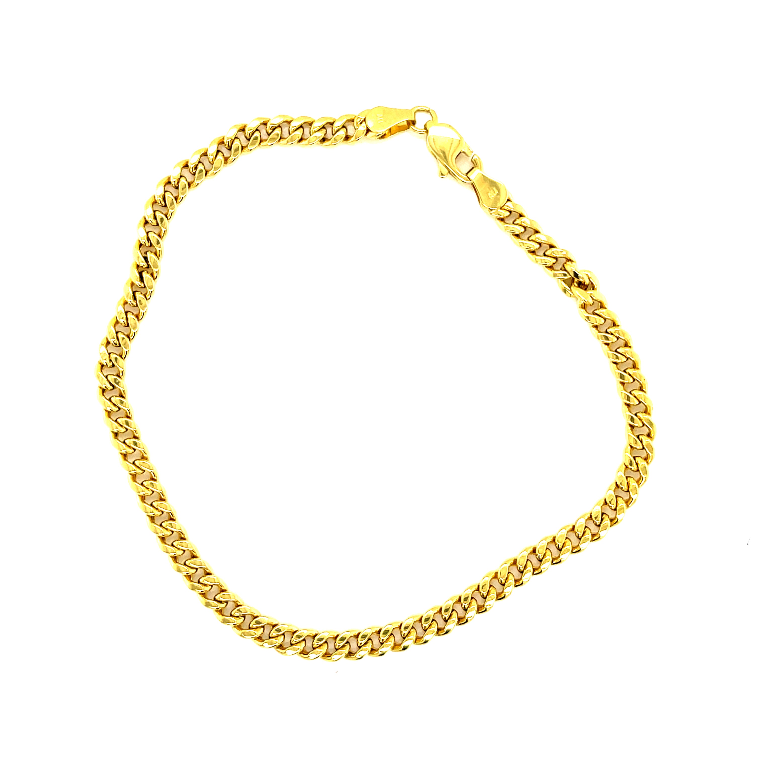 10k Gold - 3.8mm Cuban Bracelet