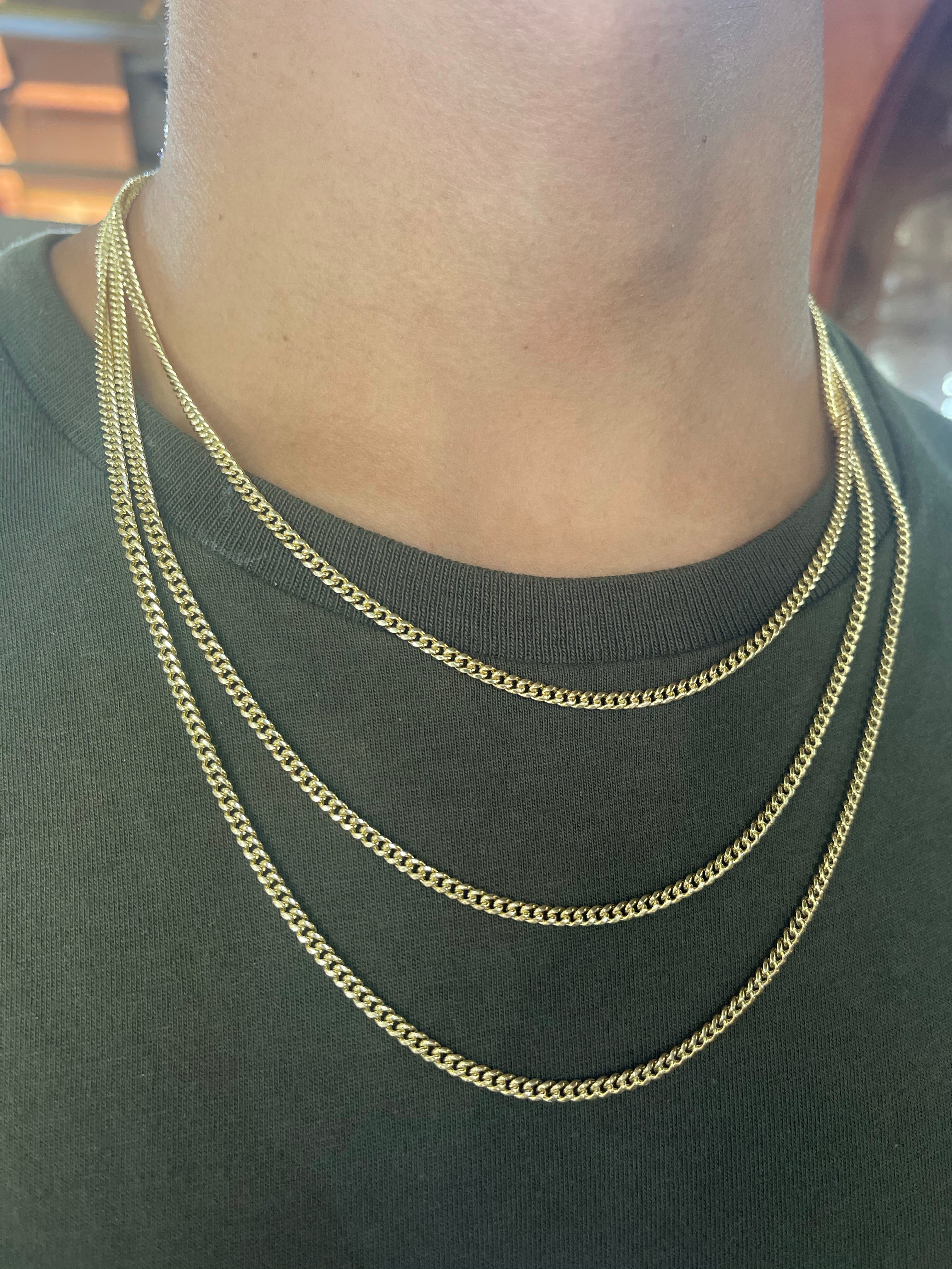 10k Gold - 3mm Miami Cuban Chain