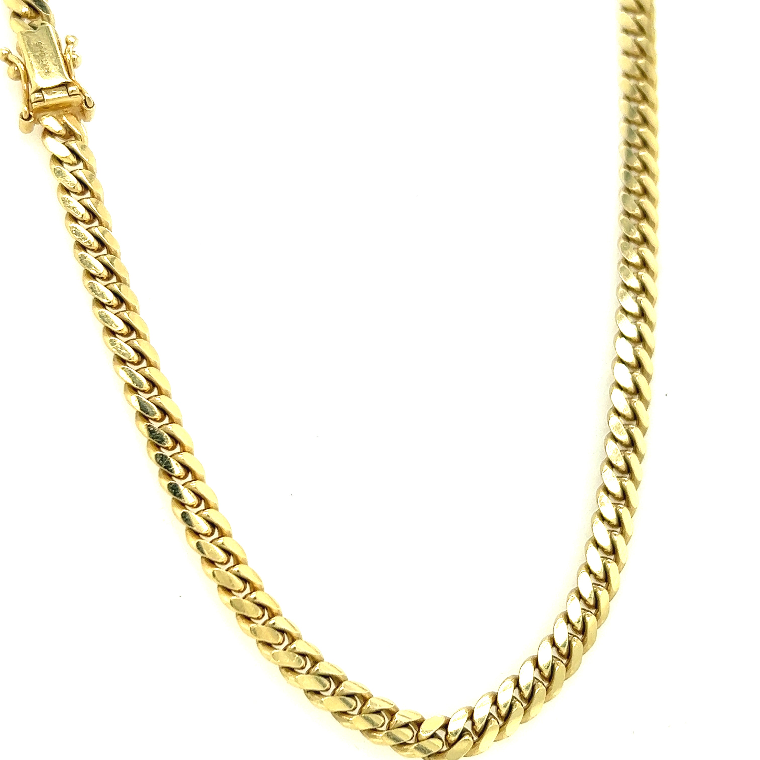 10k Solid Gold- 5mm Solid Cuban Chain