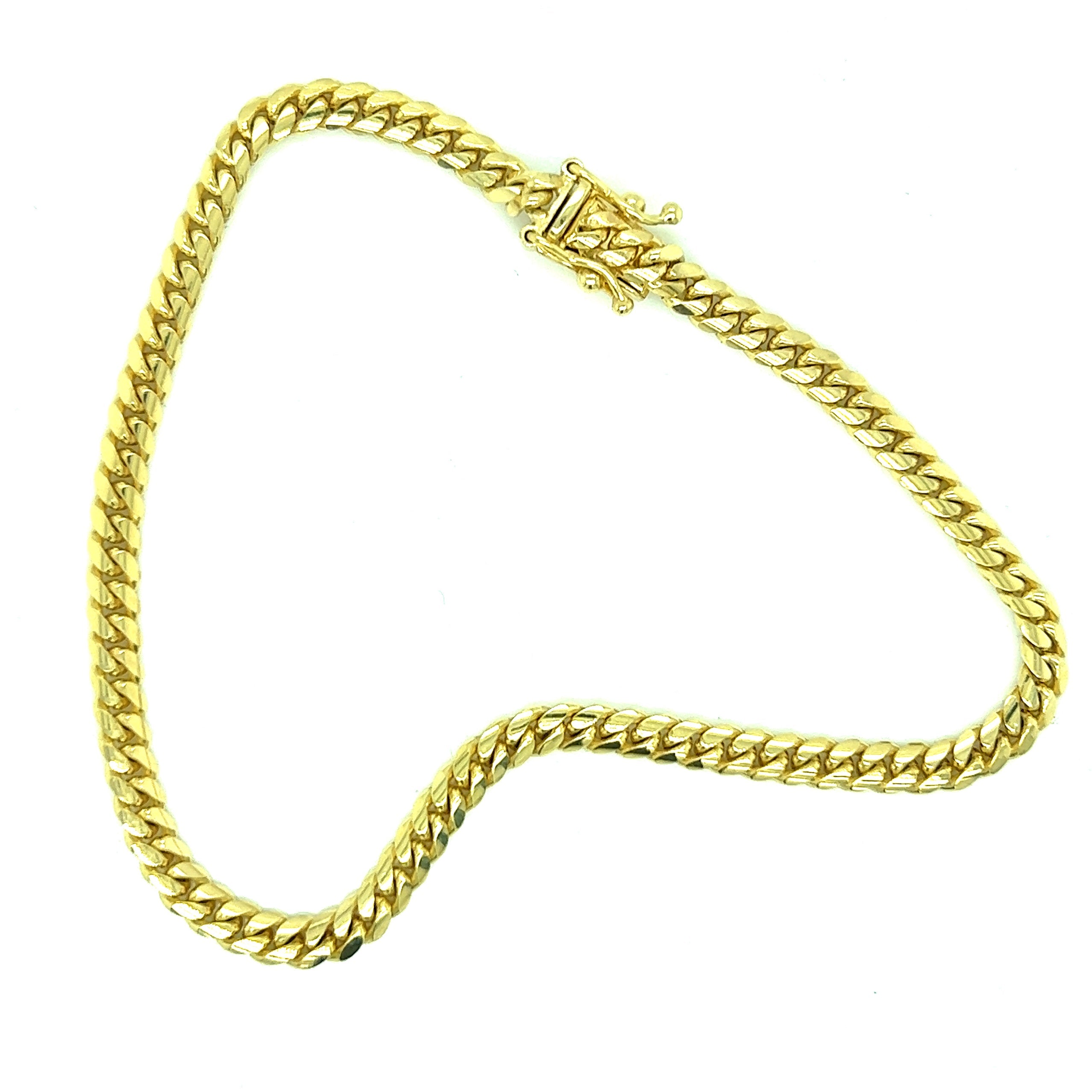 10k Solid Set - Cuban Chain + Bracelet  4mm