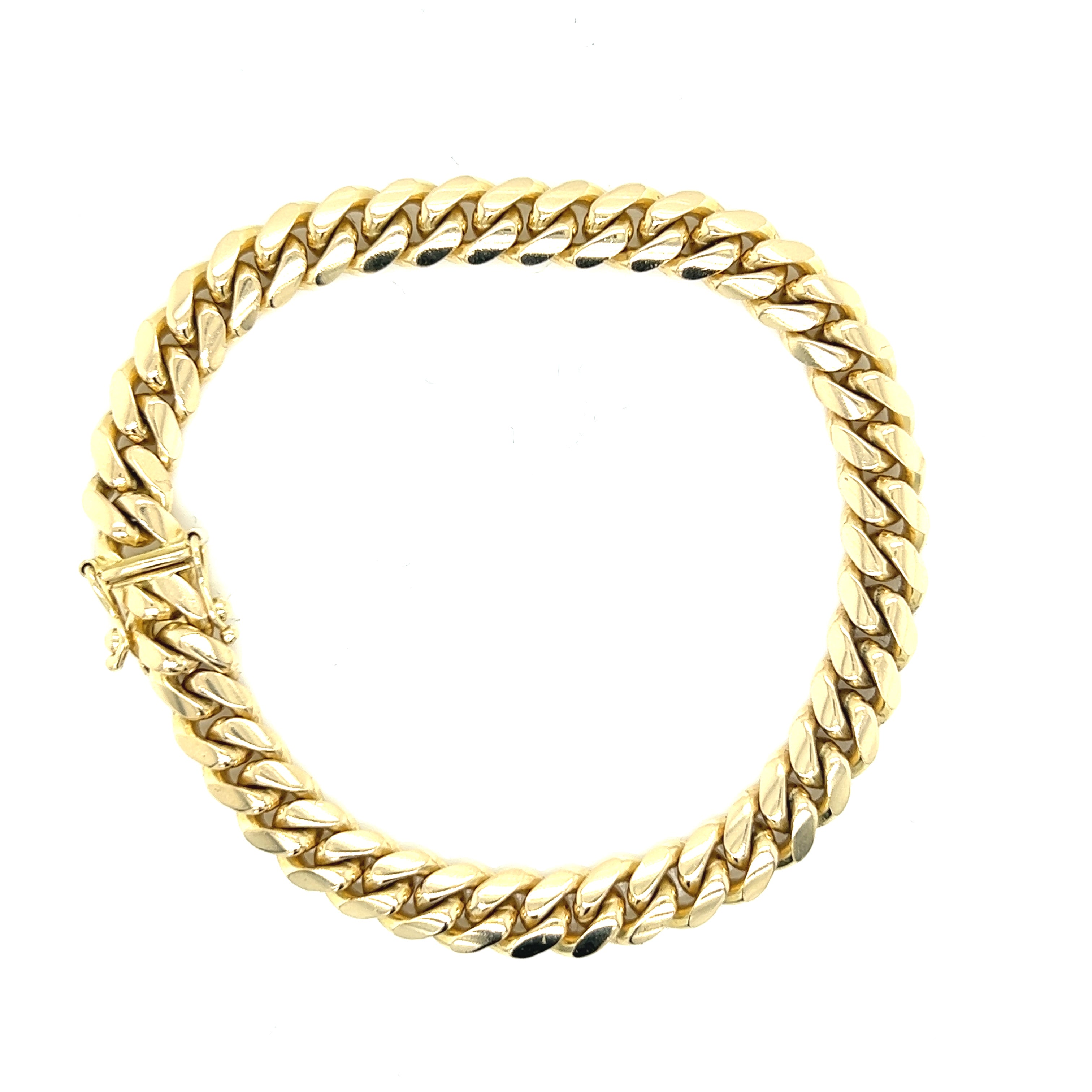 8mm 14k solid cuban bracelet