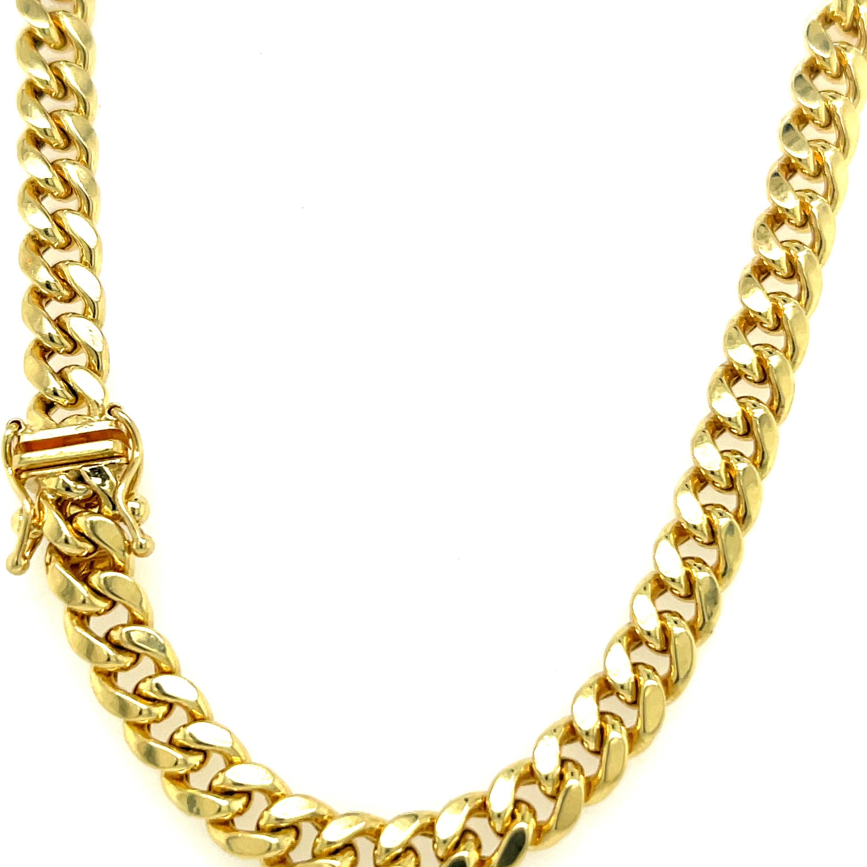 10K Hollow Gold- 7.5mm Cuban Chain